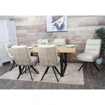 Pack 6 chaises MENDLER HWC‑G66 – pivotante auto‑position crème