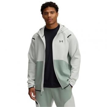 Felpa Uomo UA Unstoppable Flc FZ HD EU Verde