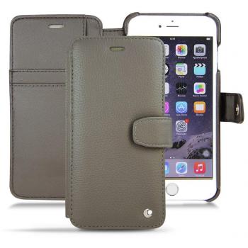 Noreve iPhone 6 Plus Geldbörsenhülle aus Leder – Grau