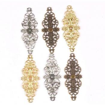 10pcs Bronze Tone Flower Wrap Connectors for Metal Crafting and Scrapbooking