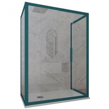 Coulisse Paroi Douche Forte 90x120 3 Côtés Vert Night Watch Décor Trio