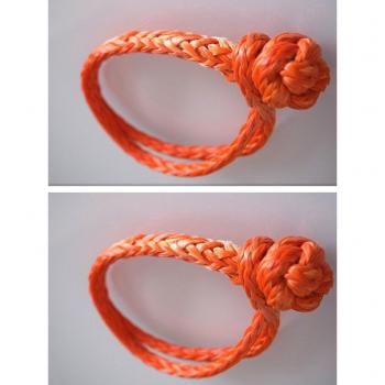 2Pack Orange 6mm*80mm Soft Shackles for Off-Road Use