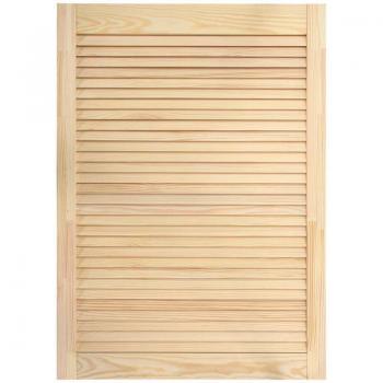 Paravent de Garde-Robe en Pin – Porte d'Armoire avec Persiennes