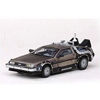 Stellar Delorean Retro Mini Car Stainless Steel Finish 1:18