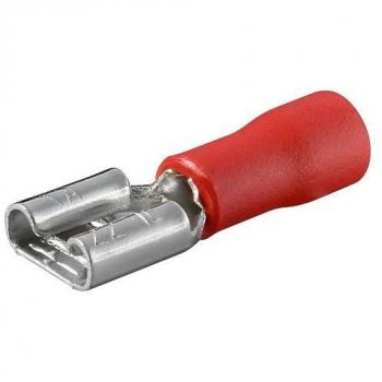 Terminale faston femmina rosso (6.4 mm) 100 pack