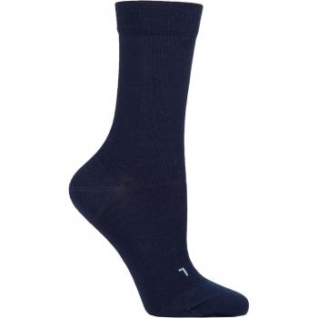 FALKE Women’s 5‑6 Wool Stabilizer Everyday Socks – Blue Blockcolour, Virgin Wool