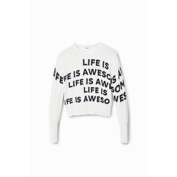 Desigual Life Is Awesome – Polo bianca S