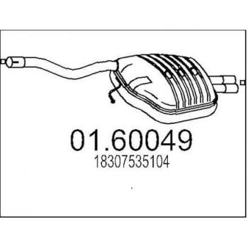 Silenziatore BMW 01.60049