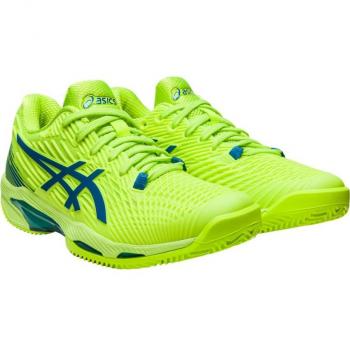 ASICS Solution Speed Ff 2 – Trotadoras de suelo liso (Clay) en Verde Neón/Azul, 1042a134‑300