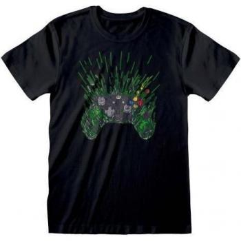 T-shirt X-Box Unisexe Adulte avec Icônes Illustrées du Contrôleur