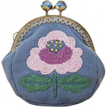Ribbon Flower Needlework Wallet Kit for Beginners