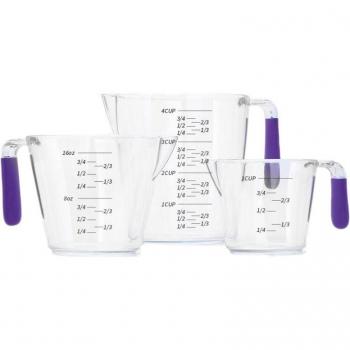 Angled Grip Measuring Cup Set (3 Pack: 32Oz/16Oz/8Oz)