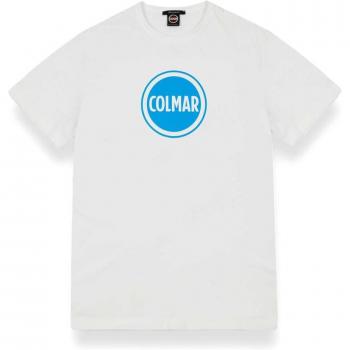 T-shirt Colmar Cotton, Couleur Blanc-Bleu, Logo, XL