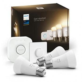 Bombillas inteligentes Philips Hue White E27: 3 unidades + botón