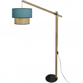 Lampadaire Cochin Tissu Noir D 40 x H 190