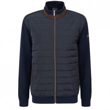 Bugatti Sweatjacke, mit Materialmix