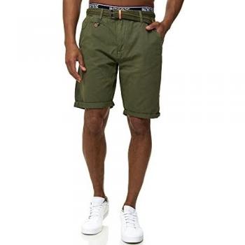 Baumwoll-Cuban Short für Männer – Gürtel inklusive