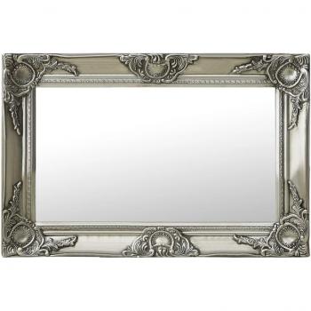 Miroir rectangulaire baroque 60x40 cm argenté