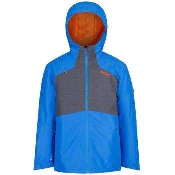 Garbure de pluie Regatta Garforth II pour hommes, capuche isolante Thermoguard, couleur Oxford Blue / Seal Grey