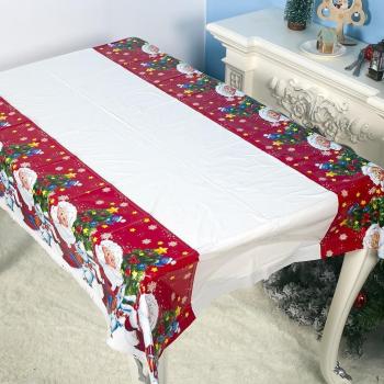 Novedad Navideña: Mantel de Mesa Impermeable y Colorido