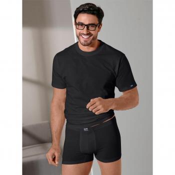 Herren Unterhemd KUMPF Schwarz (2 Stück), Kurzärmlig, Größe 7