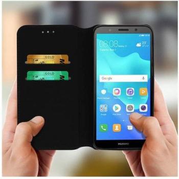 Protezione BookCover Avizar con Porta-Cartelle – Huawei Y5 2018 & Honor 7s – Nero