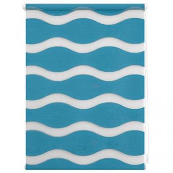 Duo Rollo Welle Klemmfix ohne Bohren, Petrol, 60 cm x 150 cm