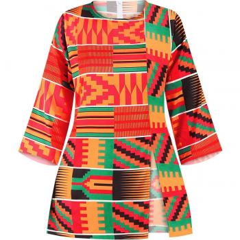 Afrikanisches Dashiki Kleid mit geometrischem Muster