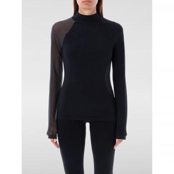 Y‑3 Black Ribbed Turtleneck with Mesh Inserts