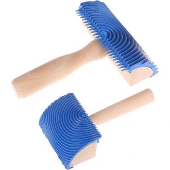 Rubber Paint Roller with Wood Handle