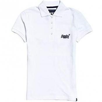 Superdry Canotta Polo, Donna, Bianco (Bright White D2y), Medium