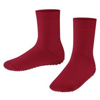 Pantofole per Piedi di Bambini in Lana Merino con Soletta Antiscivolo Rosse 27-30