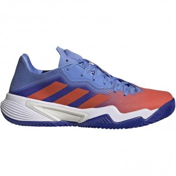 Zapatillas Barricade Azul Lucido y Rojo Solar de Adidas