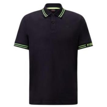 FIRE+ICE Arctic Blaze Polo for Men – Dark Blue/Lime, L