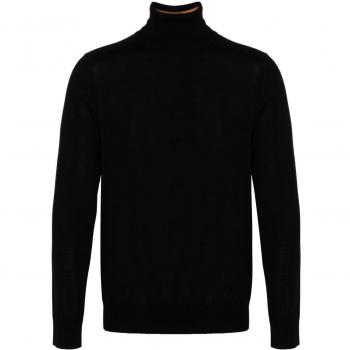 Paul Smith Men's Black Roll Neck Sweater | Merino Wool | Size M