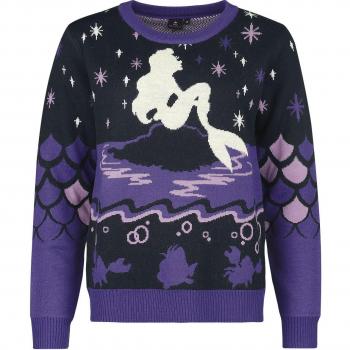 Pull Festif Disney « Ariel » – La Petite Sirène – Femmes – Taille S‑XXL – Multicolore