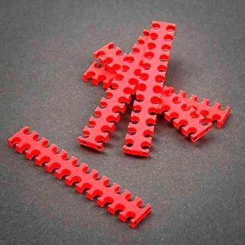 Set di 5 Portacavi King Mod 24-Slot Rosso