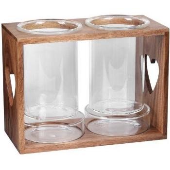 Decorative Glass Seasoning Box with Lid