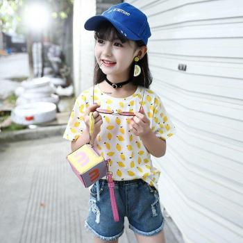 Girls Lemon Design Cotton T-Shirts Ages 8-12