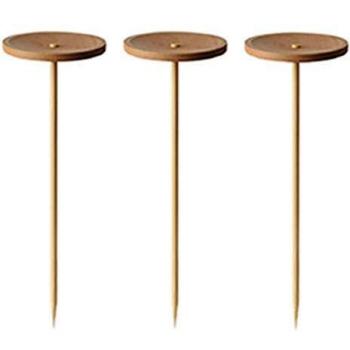 PAPSTAR Fingerfood-Spieße, 100 mm, aus Bambus, Disc-Durchmesser 40 mm, in Pappbox