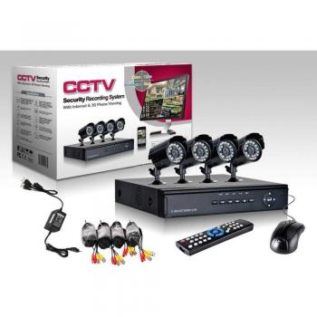 Soluzione VideoGuard 4C: Kit CCD DVR con Telecamera IR a 24 LED e supporto LAN/3G – Traesio