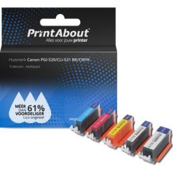 Kompatible Tintenpatronen für Canon PGI-520/CLI-521 BK/CMYK