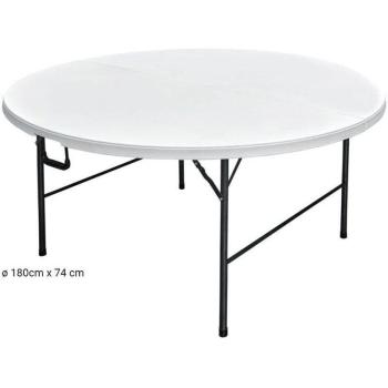 Mesa de Banquete COFAN 180x74 Redonda Blanca