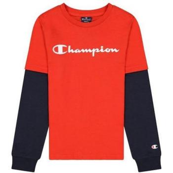 Champion Kids Long Sleeve Tee Rot – Premium Stoff