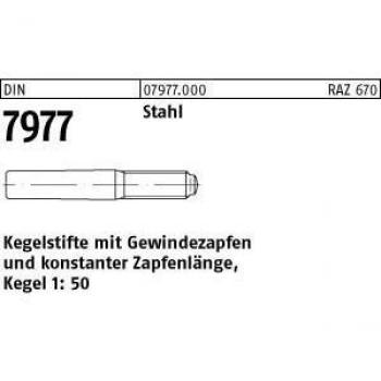 Kegelstift 8 x 55 mm DIN 7977 mit Gewindezapfen 10 Stück