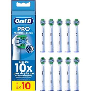 Set de 10 cabezales originales Oral‑B Pro Precision Clean, color blanco