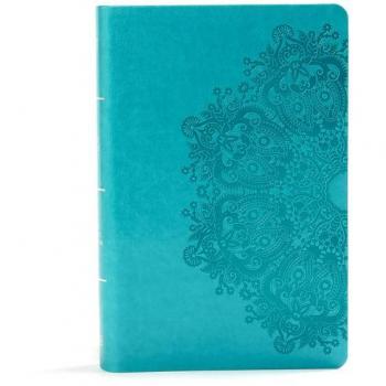 KJV Large Print Personal Size Reference Bible, Teal Leathertouch, by Holman Bible Publishers
