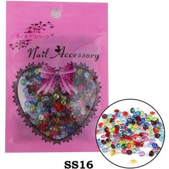Nail Art Decoration Rhinestones, Resin Mix Color, SS6/SS12/SS16, 1440pcs