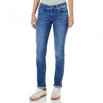 Vaqueros Mujer Pepe Jeans New Brooke, Tiro Medio, Azul Denim Sostenible, 31W/32L