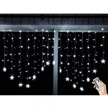BLOOMWIN Guirlande de Noël Flocon de Neige 2m x 1m